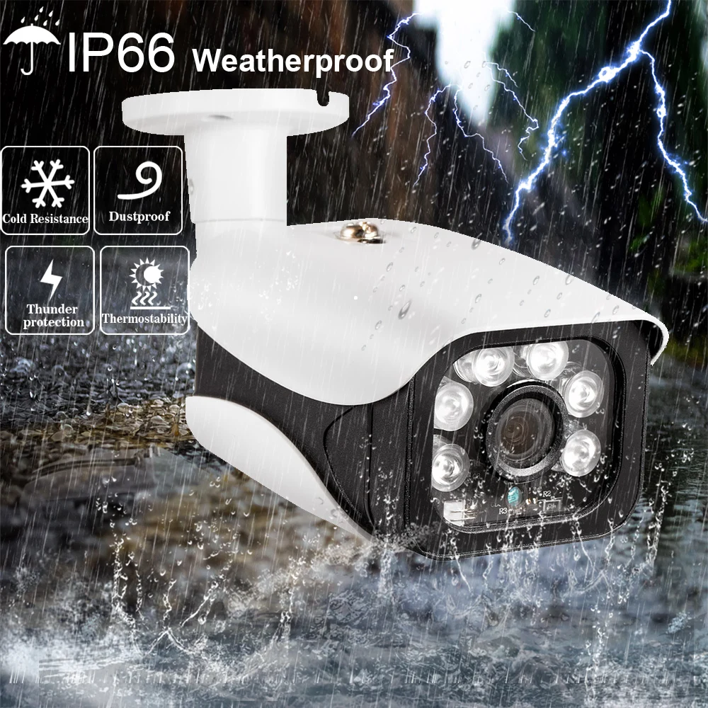 POE NVR Cctv Camera Security System Kit 4ch Outdoor Waterproof Video Surbeillance Cameras Home Poe Ip Bullet Set | Безопасность и