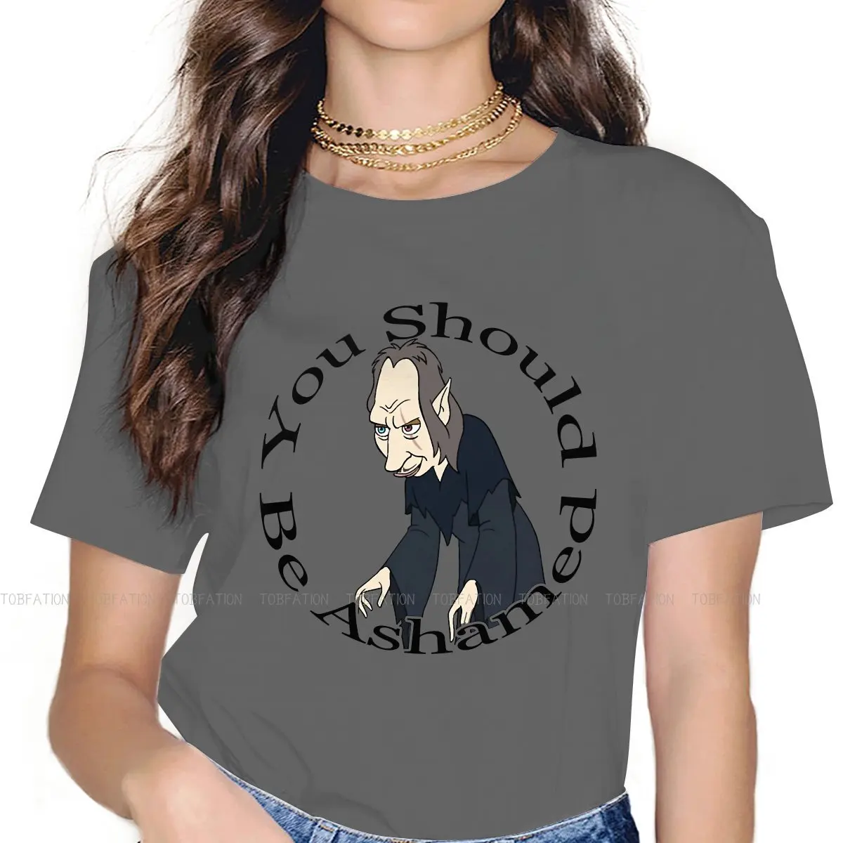

You Should Ashamed Be Women's T Shirt Big Mouth Nicholas Rick Animated TV Ladies Tees Kawaii Cotton Tops Graphic Tshirt Vogue