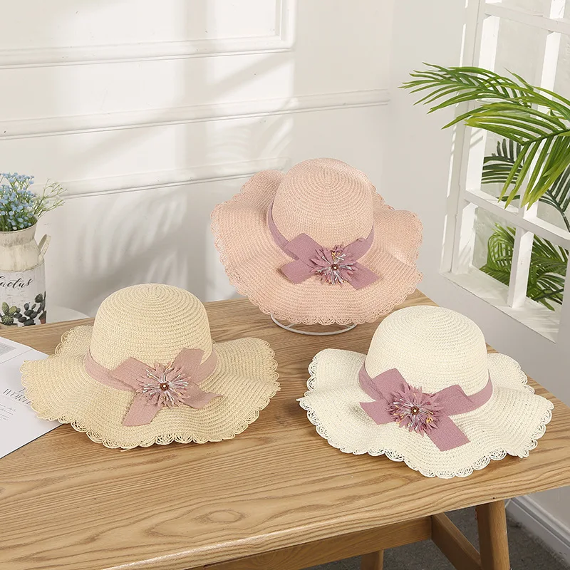 

Ladies Sun Fedora Hats Straw Hat European and American Retro Gold Braided Hat Female Sunshade Flat Cap Visors Hats