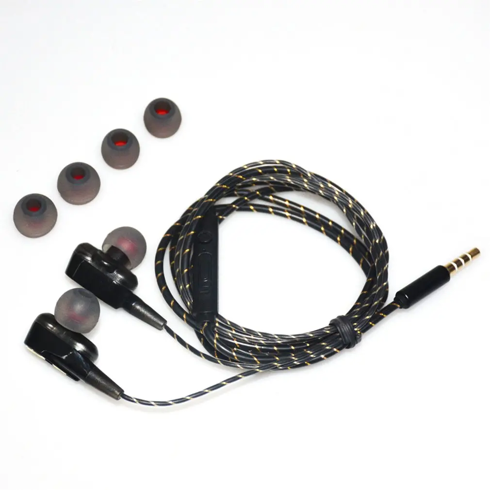 HIFI стерео наушники без рук проводные двойной блок драйвер супер бас вкладыши с