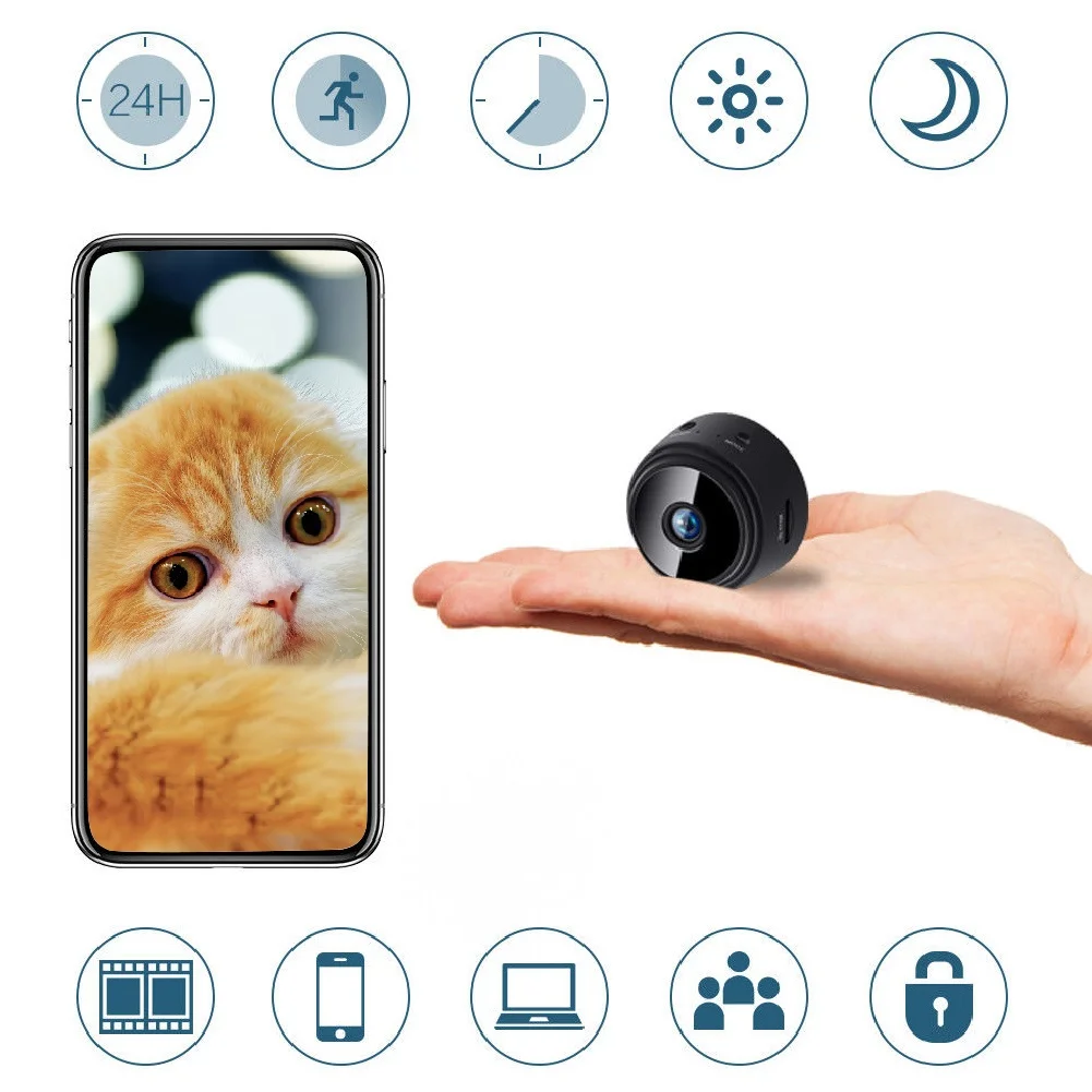 

Mini HD 1080P Wireless WiFi Video Record DV Home Security Night Vision IP Magnetic Camera Surveillance Remote Detection Camera