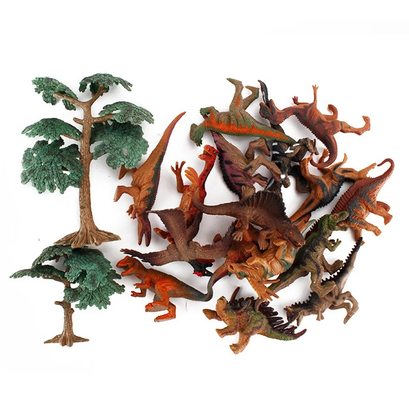 

16PCS Kids Simulation Dinosaur Model Action Figures Therizinosaurus Statuette Dino World Figurines Collection Toy Set