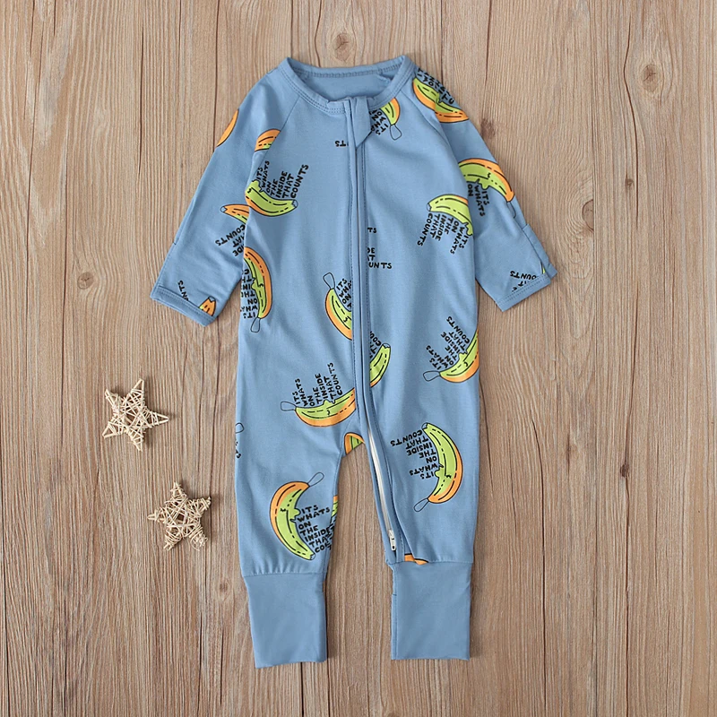 

Hot sale Newborn Baby Boy Girls Clothes Cartoon Printed Cotton Infant Rompers European Style Jumpsuits Toddler Kids Clothes
