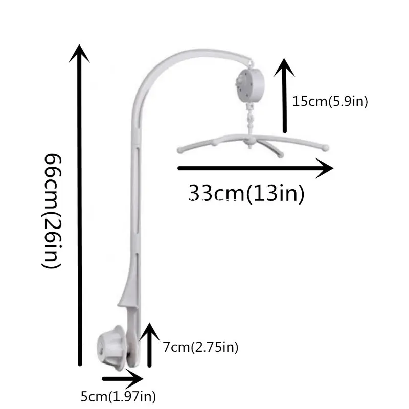 

Baby Crib Holder Rattles Bracket Set Clockwork Music Box DIY Bed Bell Toy