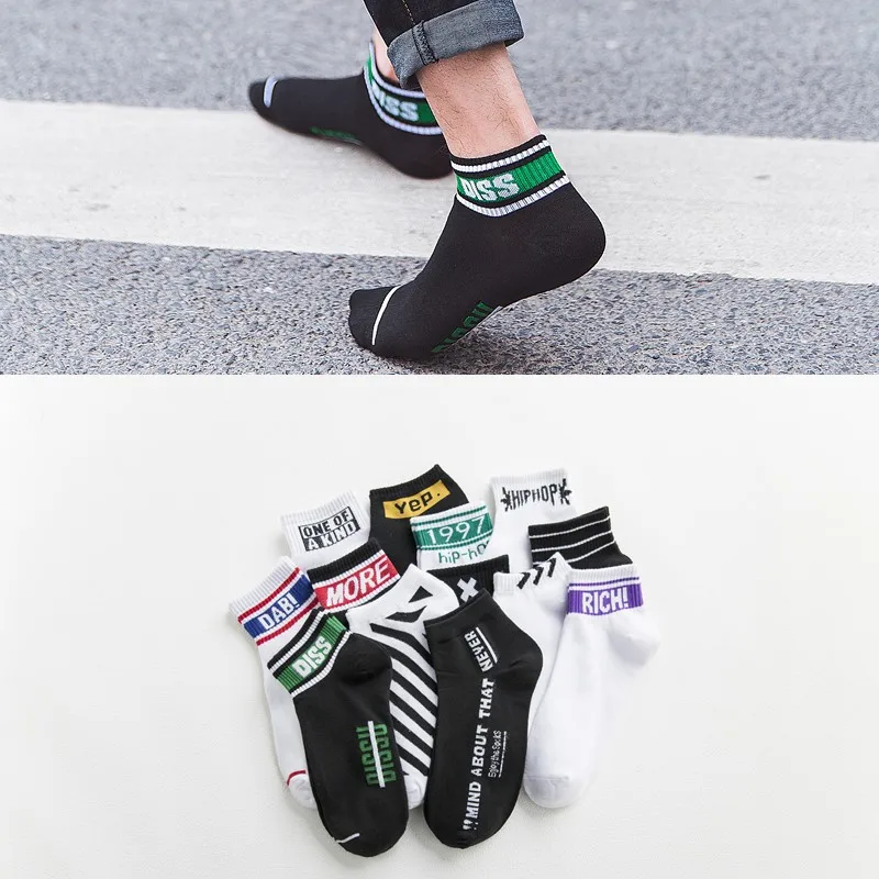 Модные Повседневные крутые женские носки с буквенным принтом в стиле Харадзюку