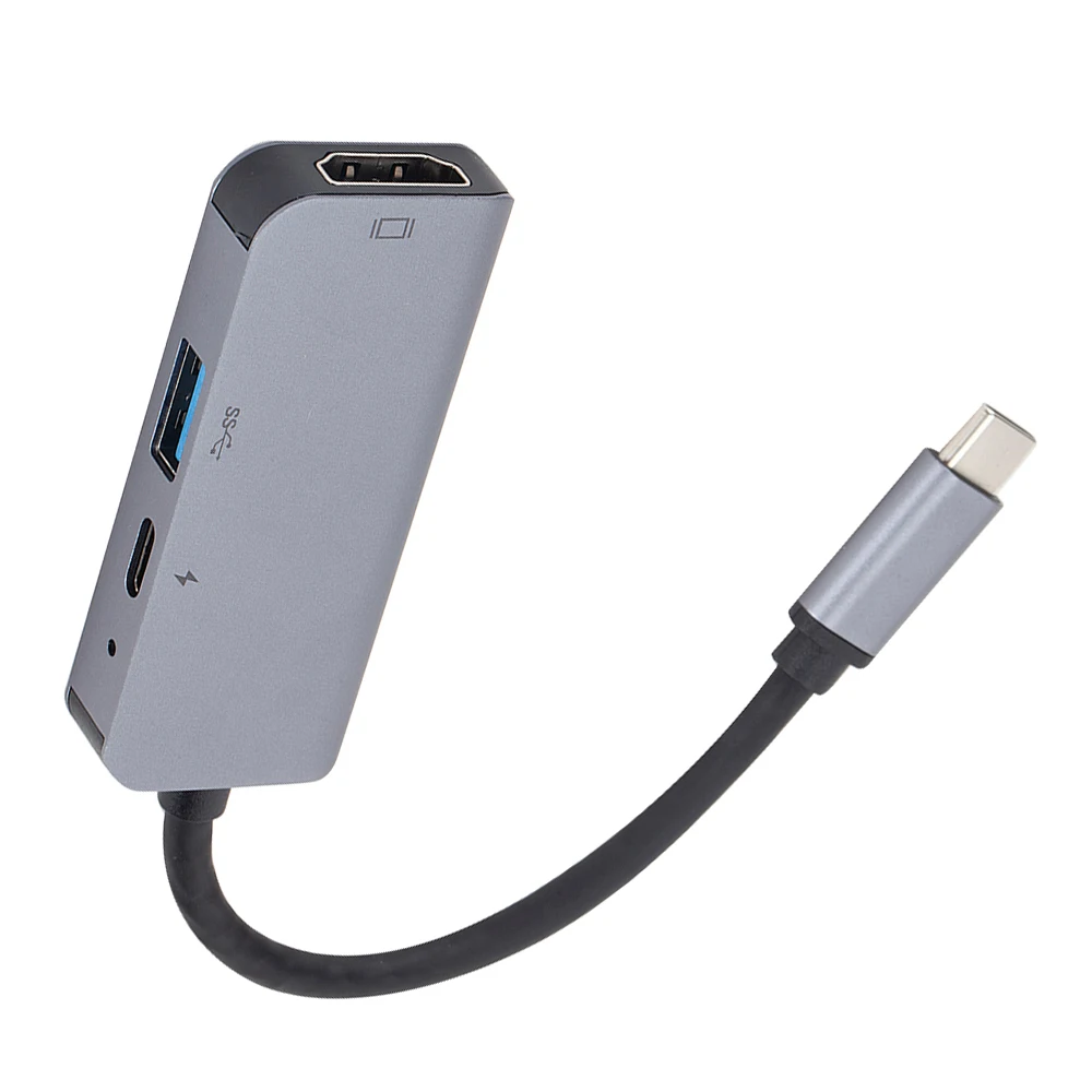 3 в 1 USBC концентратор HDMI RJ45 Ethernet Micro SDTF OTG адаптер + USB 0 PD зарядный конвертер зарядное