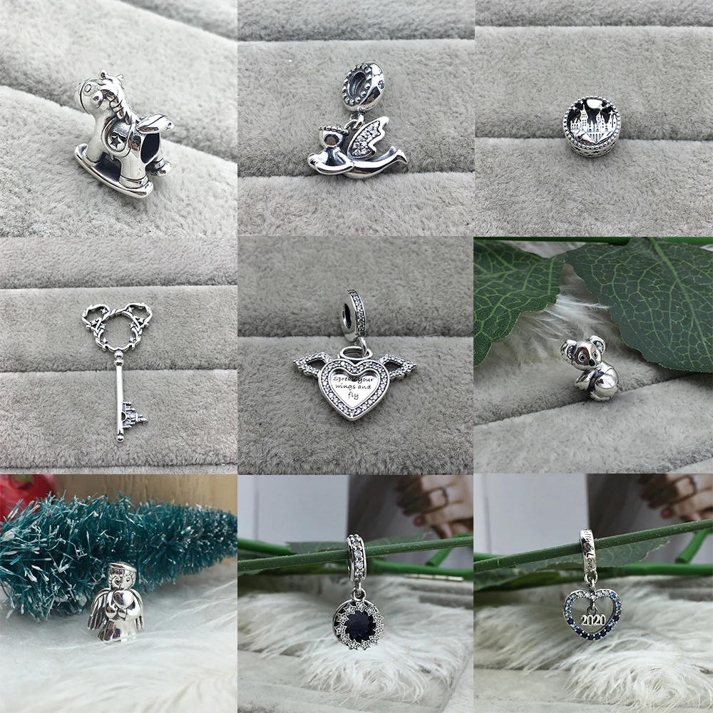 

2020 Summer New High-quality 100% S925 Academy Key Angel Unicorn Series Pendant Female Exquisite Fashion Party Birthday Gift