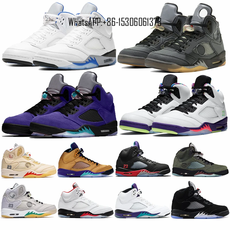 

5 5s mens basketball shoes Jumpmans sail muslin alternate grape Hyper Royal sneaker top 3 Alternate Bel Fire Red Silver Tongue