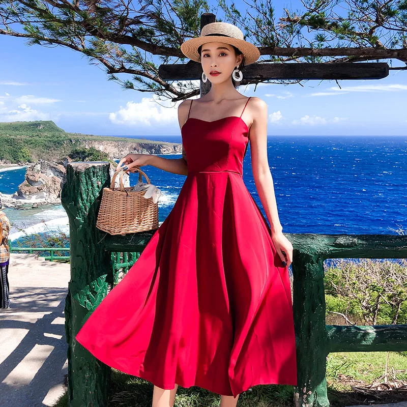 

Chic Holiday Open Back Mid Length Sexy Strapless Dress