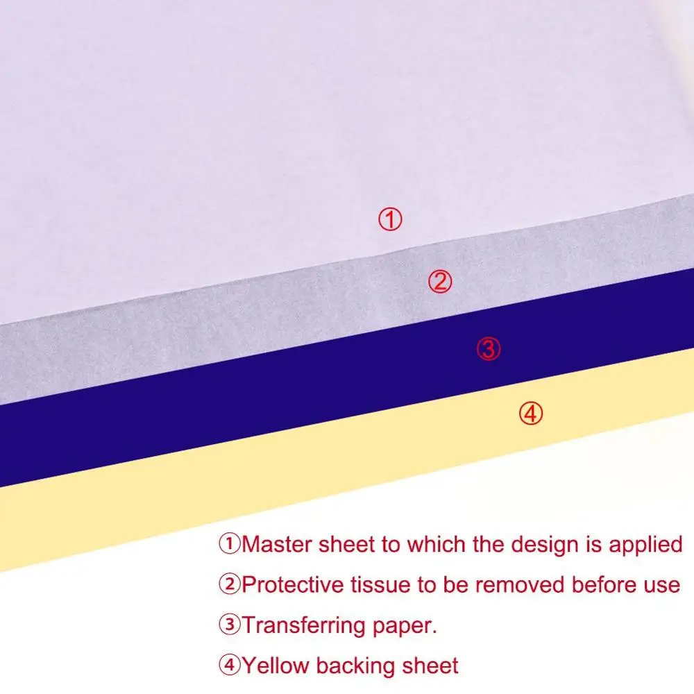 Эмалла 20/30/50/100 листов переводная бумага для татуировок принадлежности