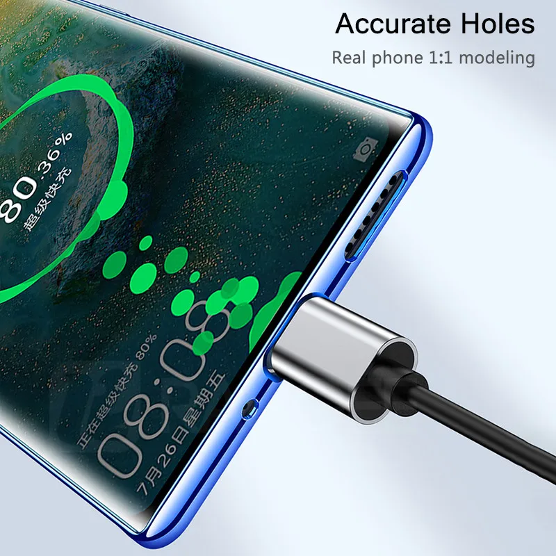 Чехол-бампер для huawei mate 30 Pro роскошное прозрачное покрытие из ТПУ силиконовый