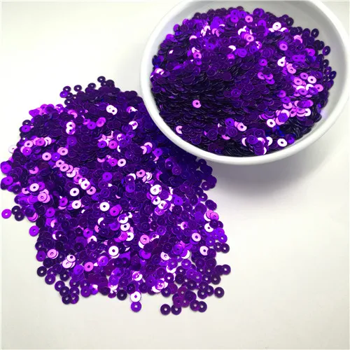 07 purple Paillette 3 4 5 6 мм плоский круглый ПВХ свободные блестки шитье ремесло свадебные украшения Одежда Платье колпачки для обуви DIY аксессуары - Цвет: 07 purple