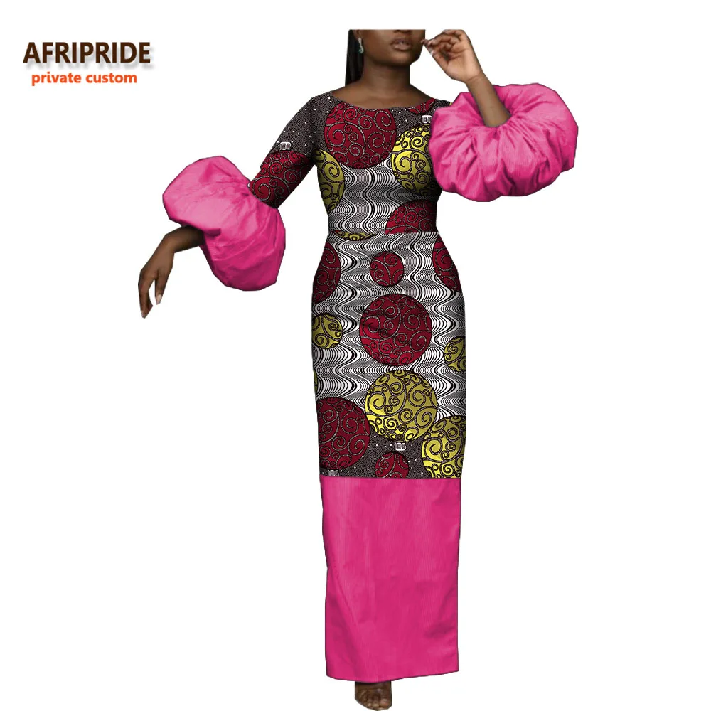 Осенняя одежда в африканском стиле прямое женское платье AFRIPRIDE с длинным рукавом