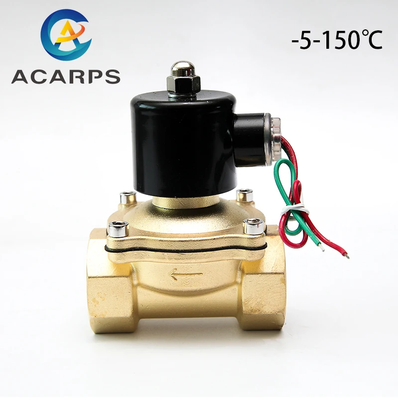 

1" High Temperature 150℃ Normally Closed Brass Solenoid Valve DC24v DC12V AC220V WithVITION Seal