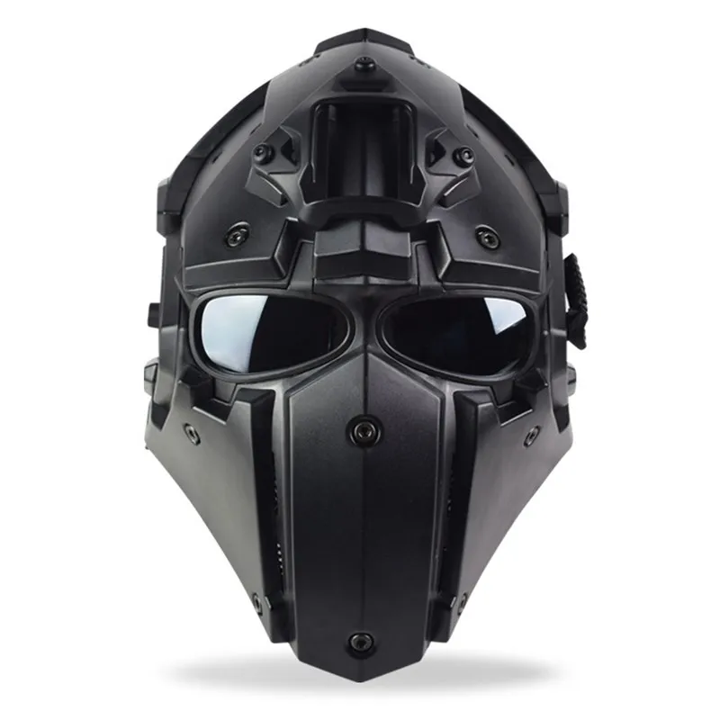 

Тактический шлем для верховой езды, набор для защиты всего лица, маска для самообороны и косплея, регулируемая многофункциональная защитна...
