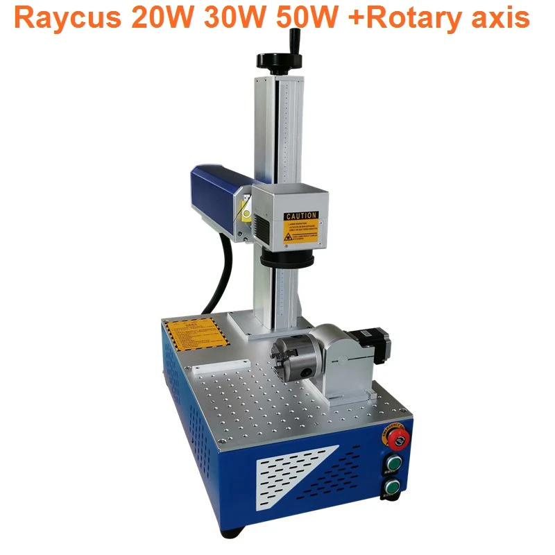 Вращающийся Прикрепленный raycus 20 Вт 30 Металлическое волокно все в одном лазерная