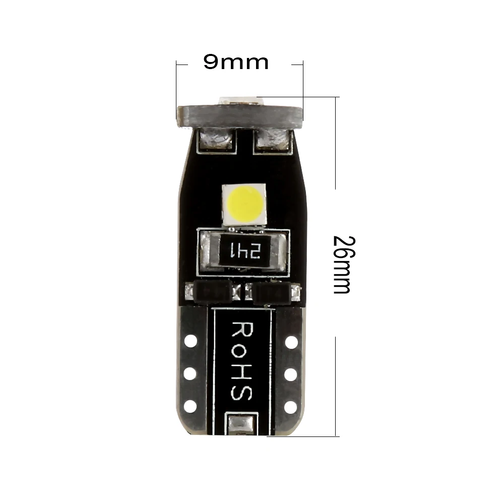1 шт. супер яркий Canbus Светильник лампы T10 3030 3 SMD W5W W10W Белый Автомобильный