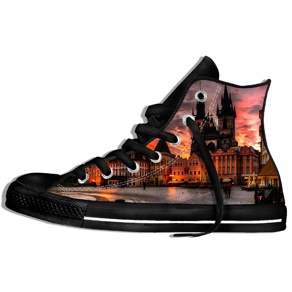Prague City Printing Men/women Summer Sneakers Brand Design Czech Republic Casual Shoes | Обувь