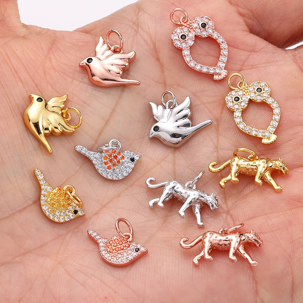 Милые Подвески в виде Луны цветка птицы для изготовления ювелирных изделий