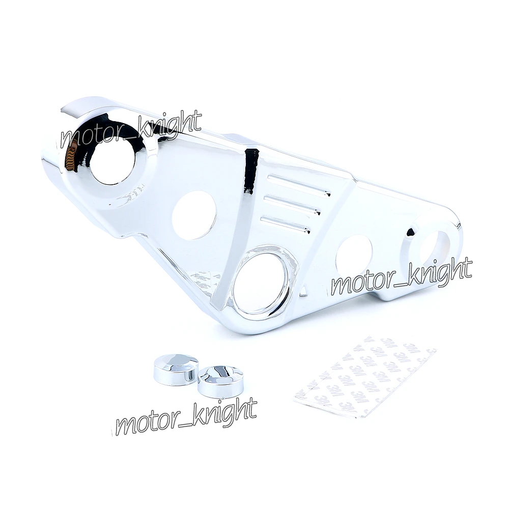 Хром ABS передняя вилка опускание тройной дерево верхний зажим Крышка для Honda 2003 2009