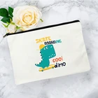 Аниме косметичка с динозавром для макияжа, Женская дорожная мини-косметичка, сумочка-органайзер, Женская кавайная Личная сумка для хранения