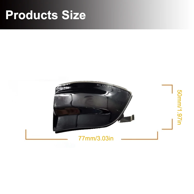 

2Pcs LED Dynamic Side Mirror Turn Signal Light For Ford Focus MK2 2004-2008 C-MAX Blinker Sequential Indicator Lamp