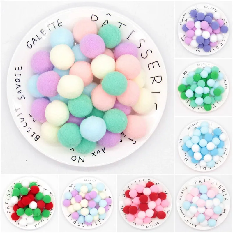 25 мм помпон мини пышная Нижняя Pom Poms роскошный баскетбольный мяч помпонами ручной