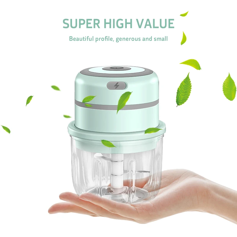 

Electric Garlic Press Masher Sturdy Durable Mini Crusher Chopper USB Ginger Chili Mincer Mincing Kitchen Accessories Portable