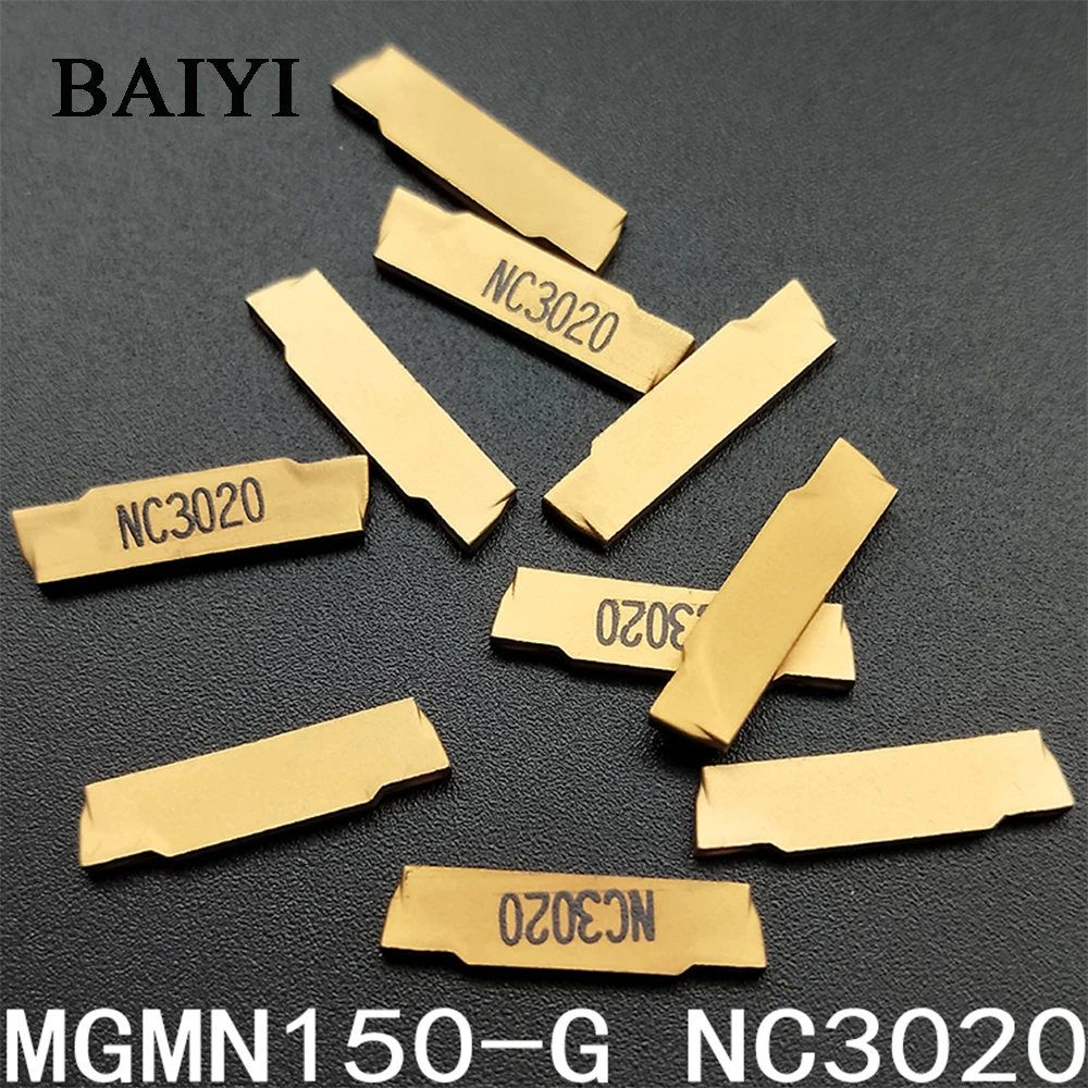 

10pcs carbide inserts MGMN150-G NC3020 Grooving for steel turning tools grooving cutter