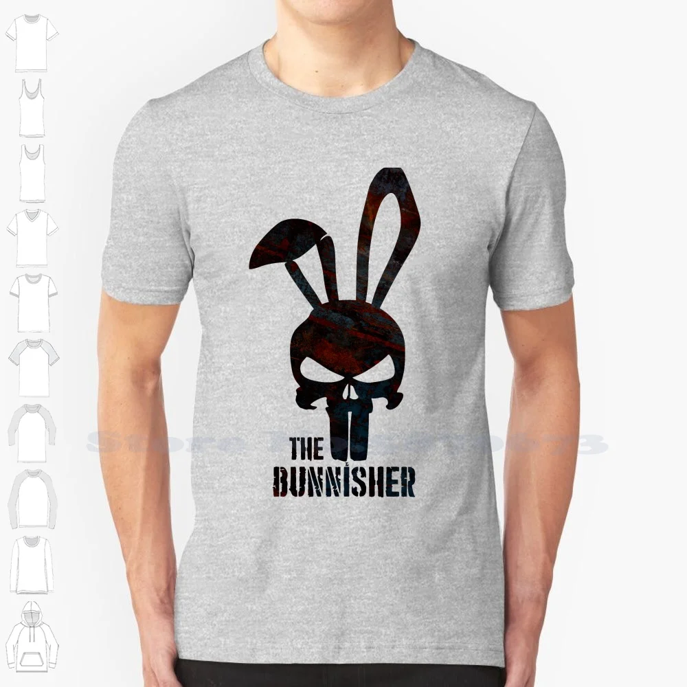 Модная футболка Bunnisher крутой дизайн кролик Каратель герой комиксов