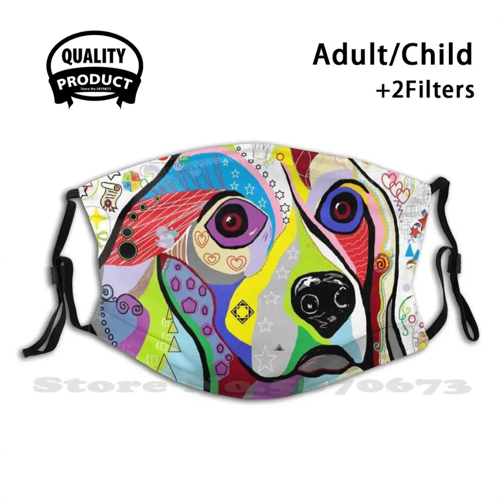 

Маска Beagle для лица с фильтром, изящная популярная собака, щенок, мопс, Портрет Питомца, портреты животных, фанки