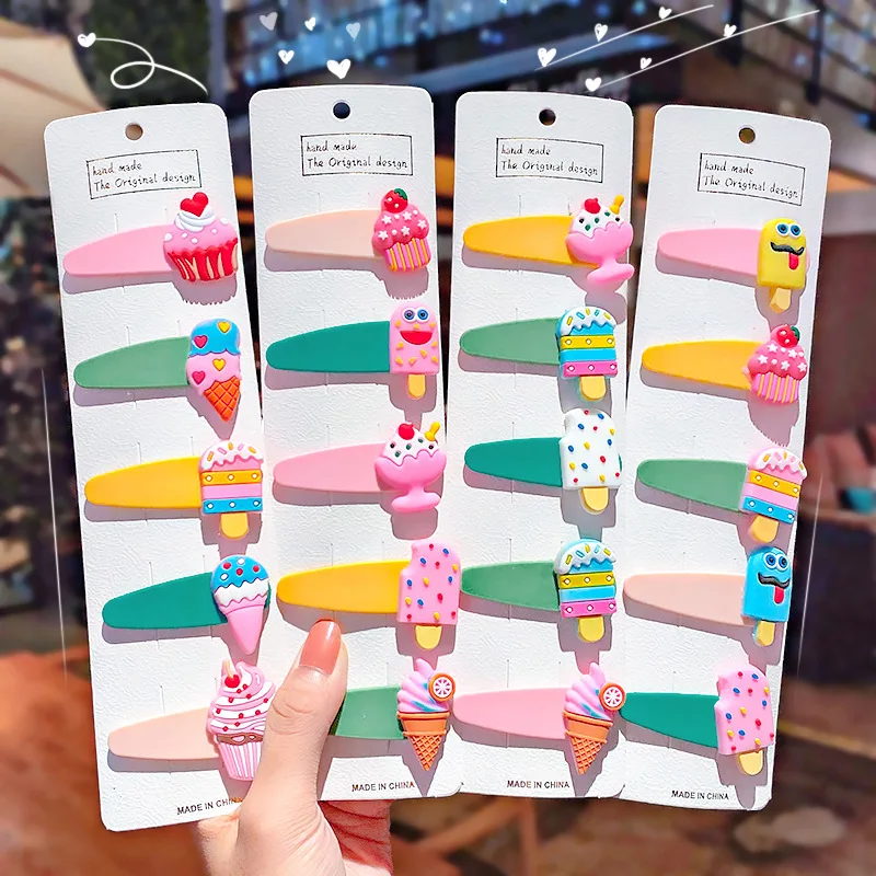 Заколки для волос в виде мультяшного мороженого 10 шт./компл. | Аксессуары одежды