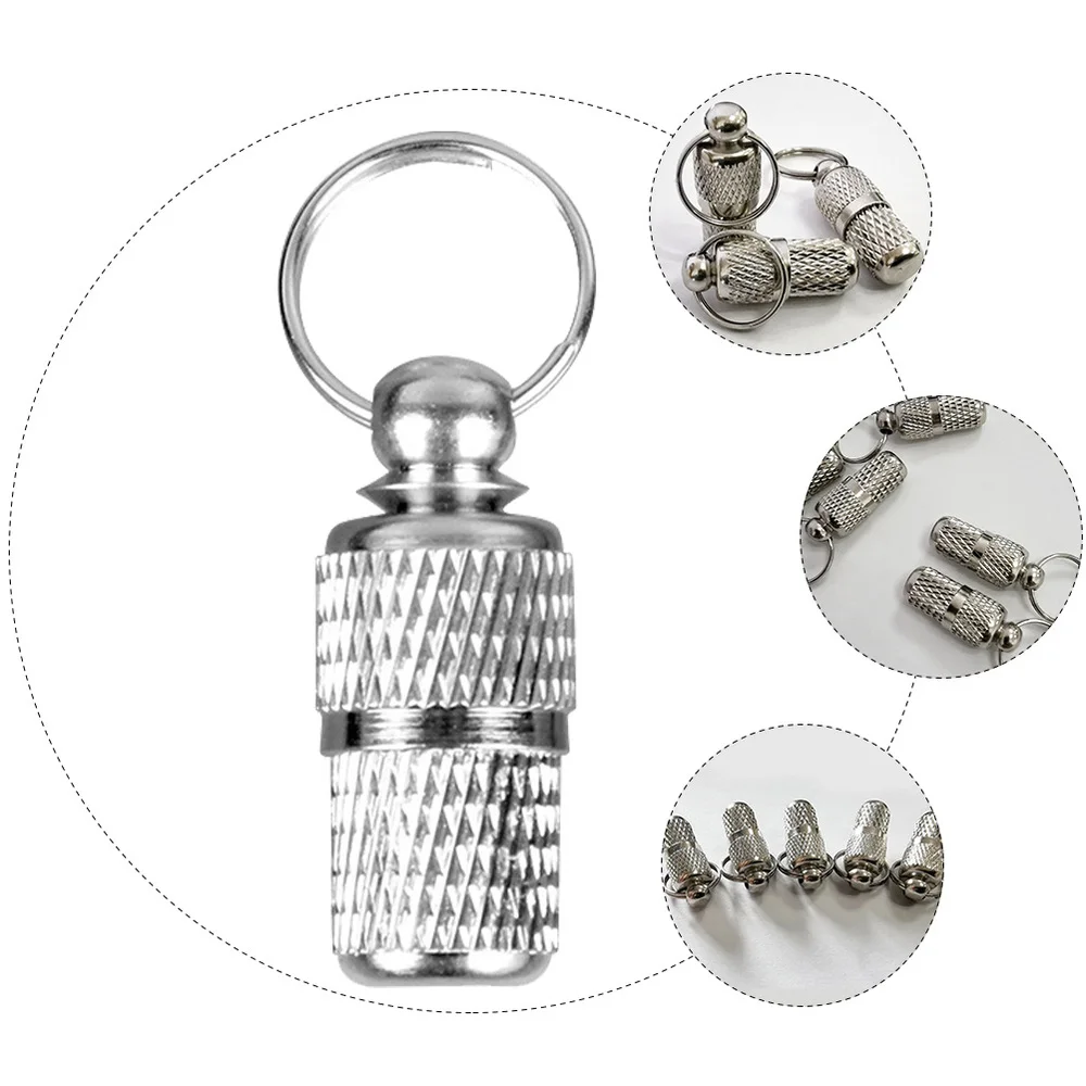 

6 Pcs Pet Name Address Label Tag Storage Capsule Shape Collar Hanging Pendant