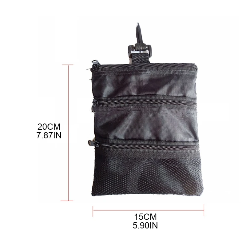 

Multi-layered Zipper Portable Storage Golf Ball Bag Durable Large Capacity Pack