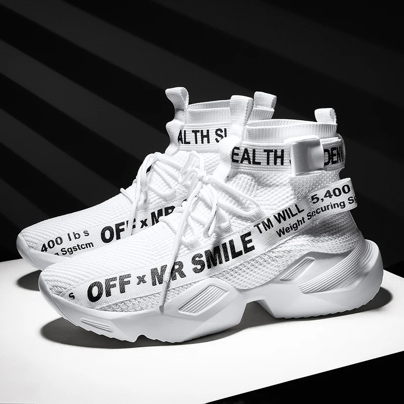 

New Trendy Mesh Men Sneakers Hip-hop Thick Sole Sport shoes Men Running shoes Road Walking Shoes Platform Retro Style Zapatillas