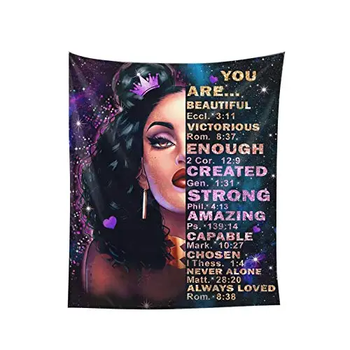 

African American Black Girl Wall Tapestry Graffiti Women Tapestry Wall Hanging Home Decor for Bedroom Living Room Dorm Decor