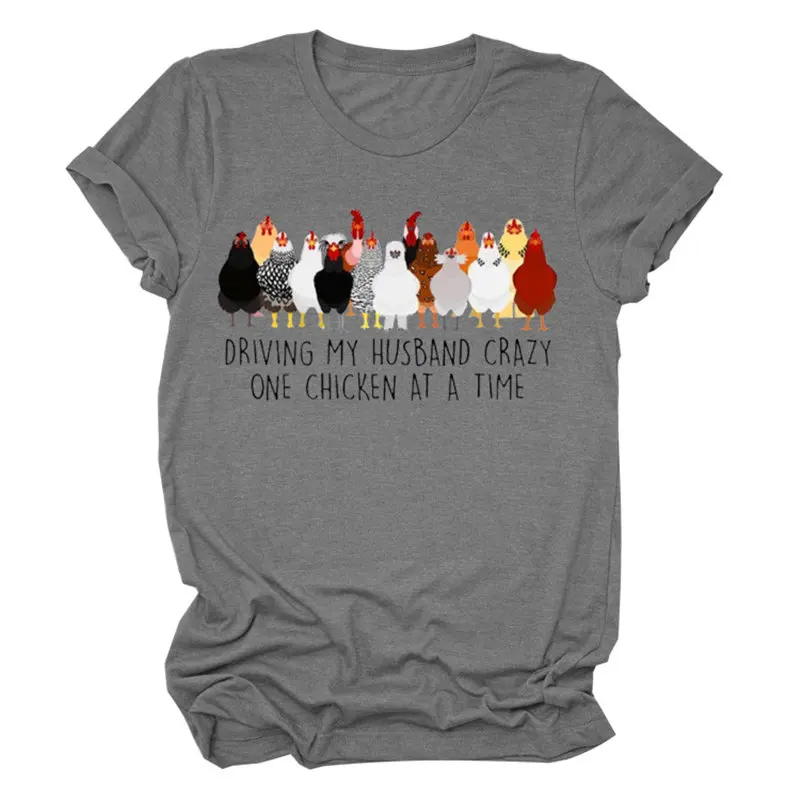 Женская забавная футболка с цветочным принтом в виде цыпленка хипстерская