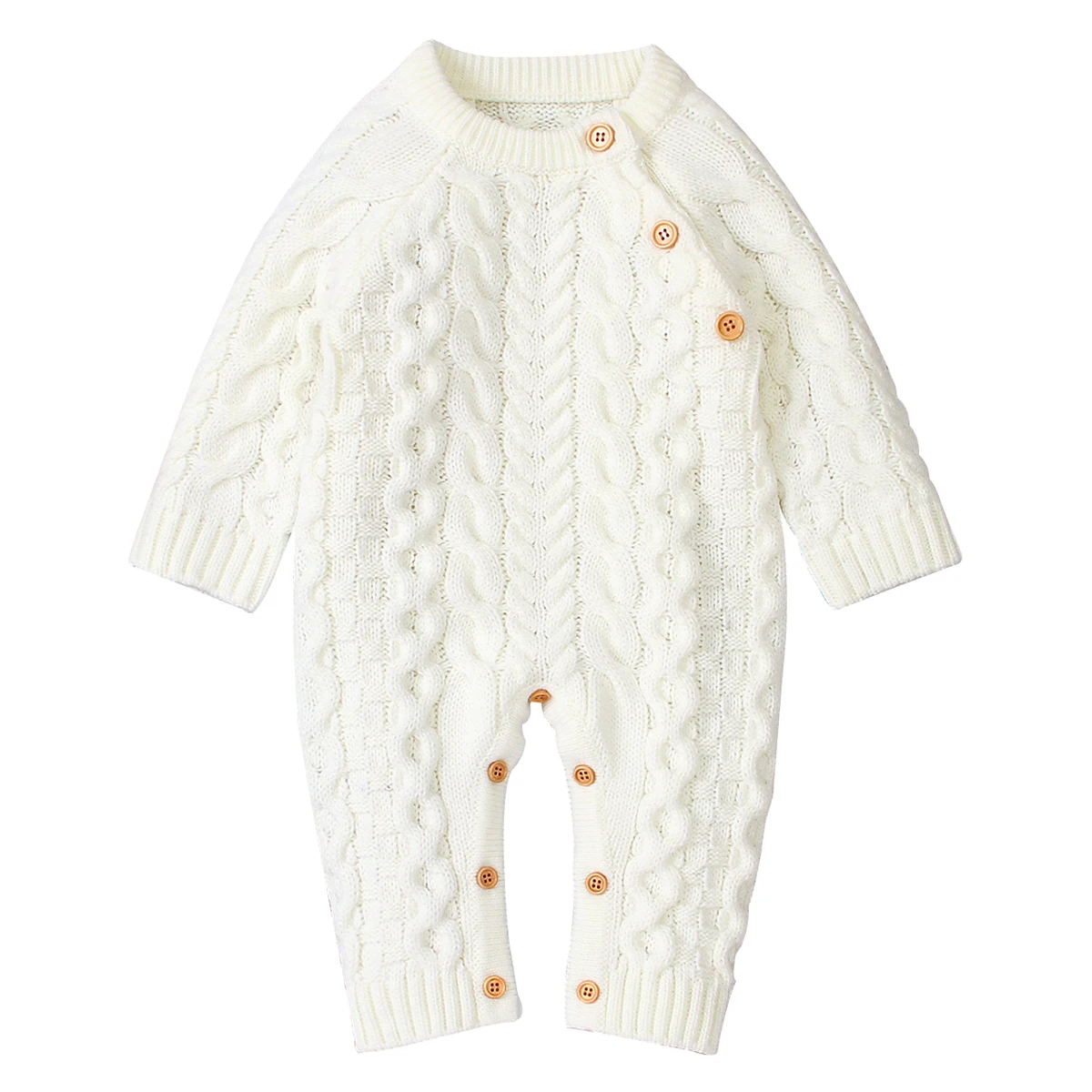 Для маленьких девочек Комбинезон вязаный для новорожденных одежда женщин