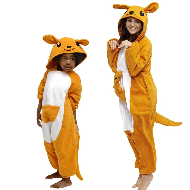 

Adult Women Pajamas Polar Fleece Sleepwear Pajama Animal Kangaroo Children's Pijama Onesie Homewear Winter Party Cute Pyjamas