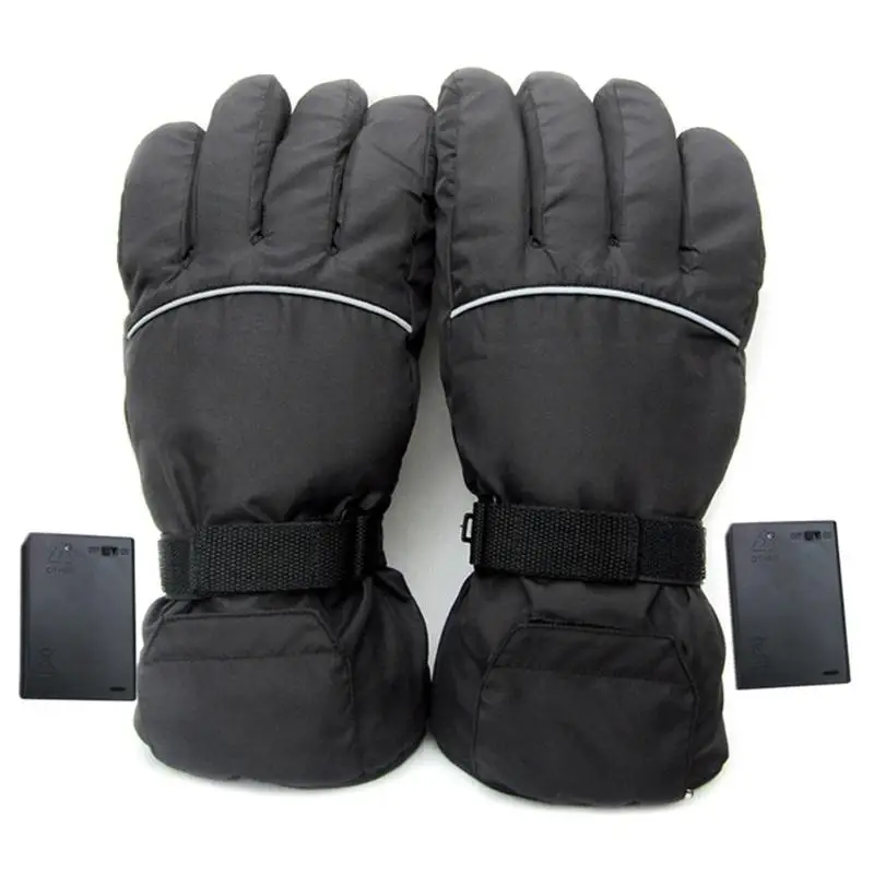 

1 Pair 4.5V Waterproof Electric Heated Gloves Windproof Battery Powered Ski Biker Thermals Warm Heating Hand Gloves