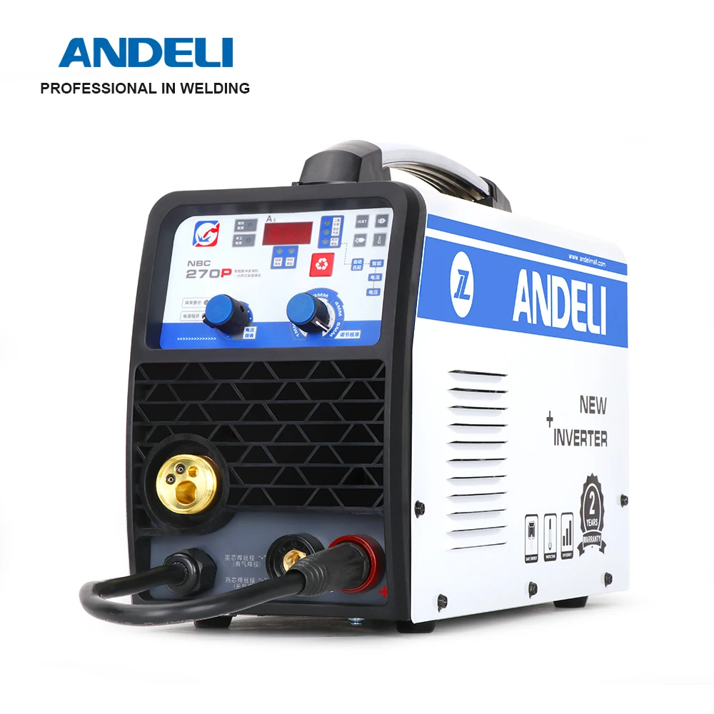 

ANDELI Smart Single Phase Portable Synergic Welder Pulse MIG-270P Outdoor Aluminium MIG Welding Machine