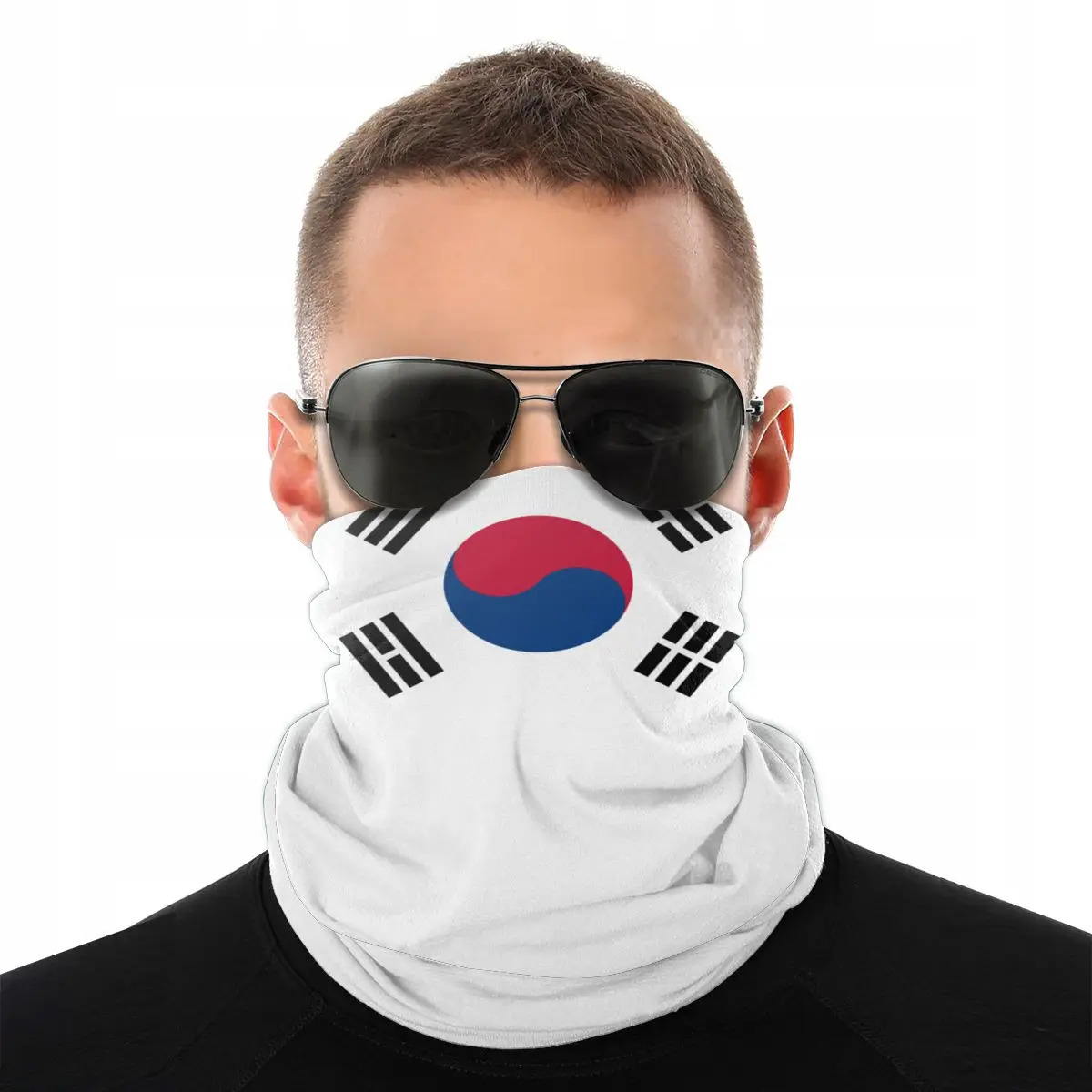 Южнокорейские шарфы с флагом маска на половину лица унисекс модный шейный Гетр