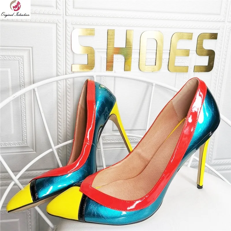 

Женские туфли-лодочки на тонком высоком каблуке, с острым носком