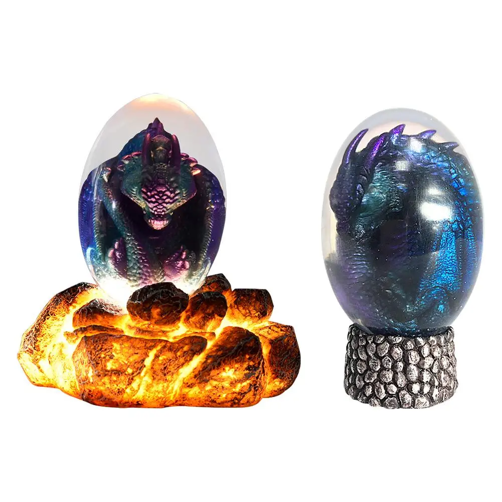 

Lava Dragon Egg With Base Luminous Dinosaur Egg Ornament Home Decor Resin Statue Sculpture Dragon Egg Crystal Minerale Souvenir