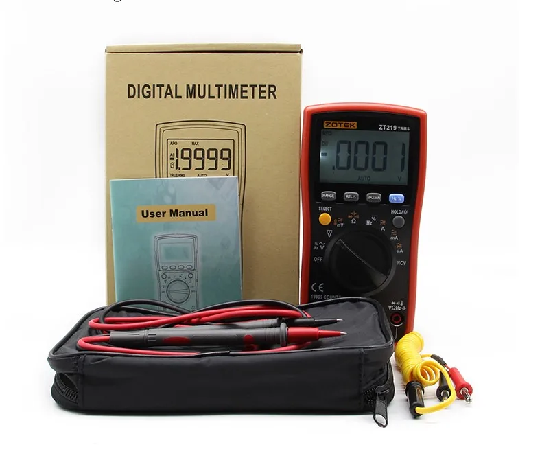 

Counts True-RMS Auto Range Digital Multimeter AC/DC Voltage Current Voltmeter Capacitance Ohm Diode Meter