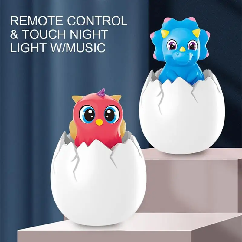 

Cartoon Dinosaur Egg Toys Night Light Remote Control Night Light Music USB Rechargeable Bedside Light for Children