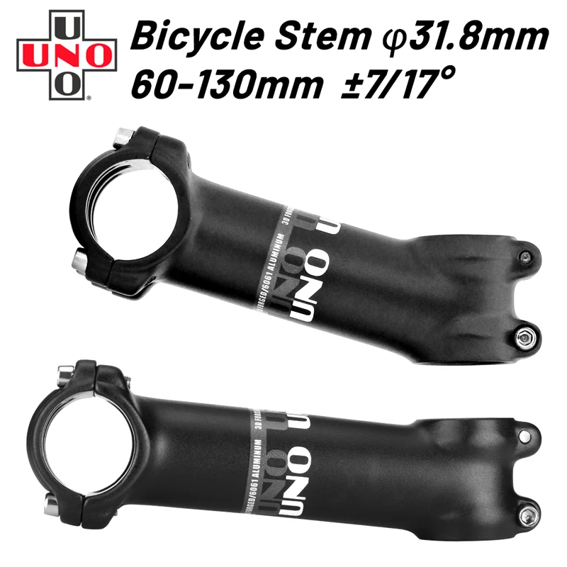 

UNO Mountain MTB Bike Stem Ultralight 7 17 35 Degree MTB Road Stem Fork 28.6 31.8mm 60/70/80/90/100/110/120/130mm Bicycle Stem