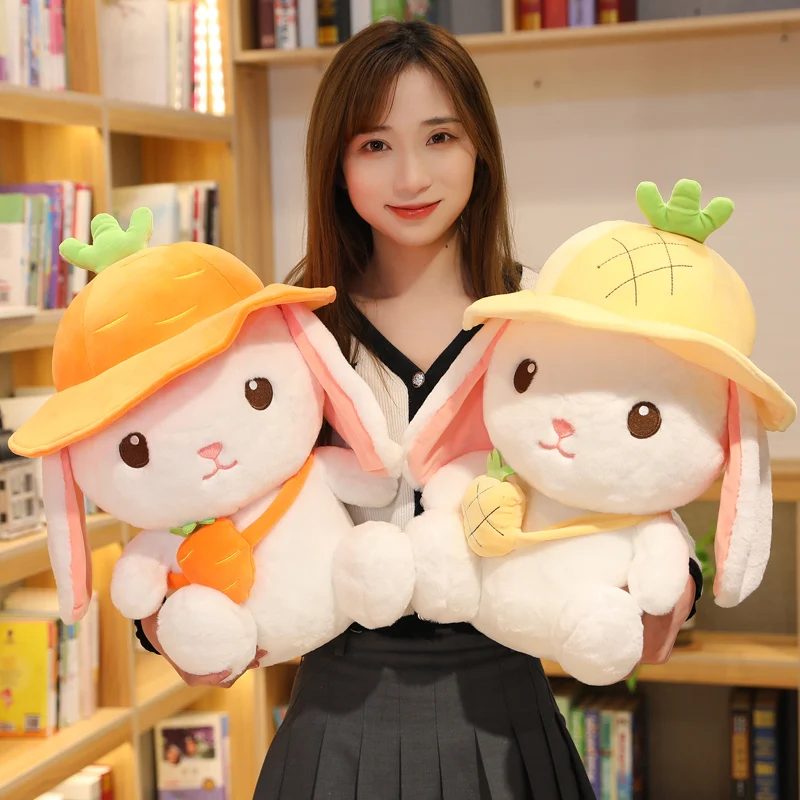 

Плюшевая игрушка, милый кролик в виде животного, Набивная игрушка для девочек, подарок на Рождество, день рождения, милая мягкая детская подушка для сна