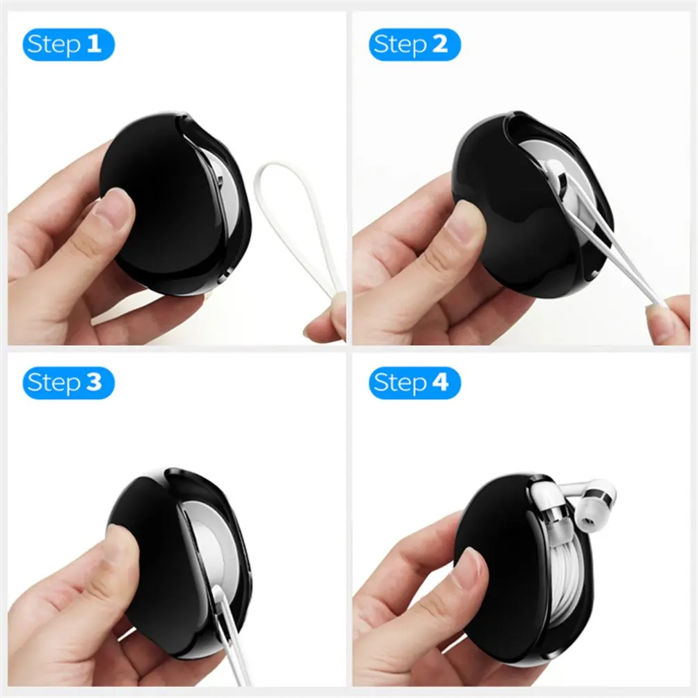 

Earphone Cable Wire Winder Organizer Automatic Closing Cable Cord Wire Organizer Bobbin Winder Smart Wrap For Earphone