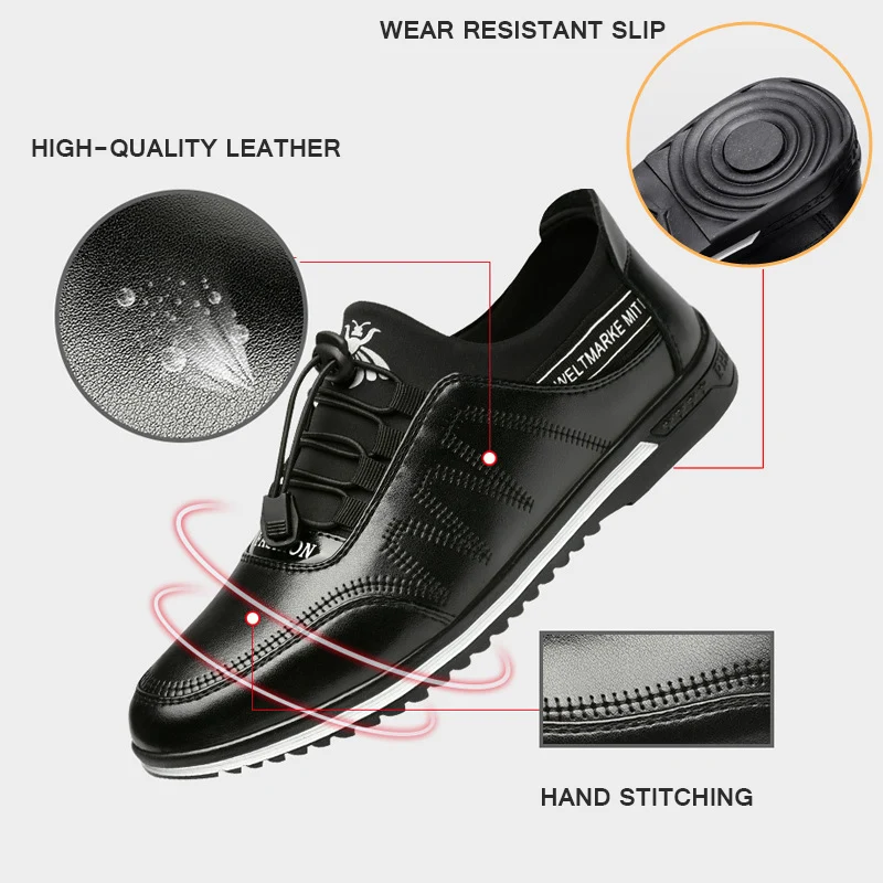 Мужские туфли-оксфорды Большие размеры 38-48 Качественная обувь из натуральной